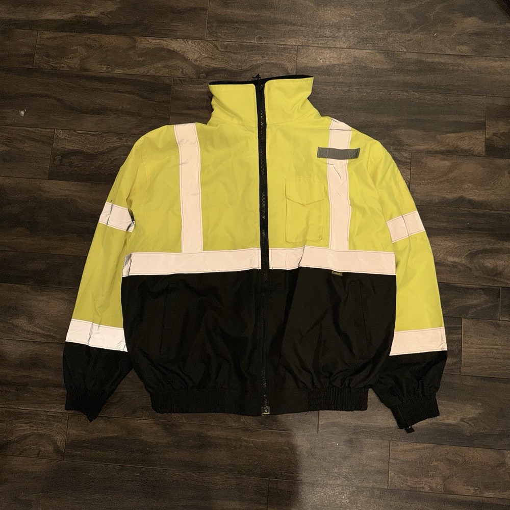 OccuNomix Type R Class 3 High-Visibility Bomber Jacket Men's Size Large Full-Zip